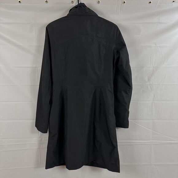 The North Face Coat Womens Small Hyvent Trench Long Waterproof Rain Jacket Black - Picture 10 of 16